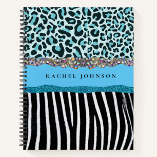 Carnet Turquoise Blue Turquoise Girl moderne Glam Retro N