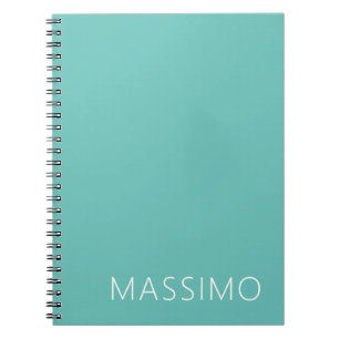 Carnet Turquoise Clair Tendance Moderne Minimaliste Chic 