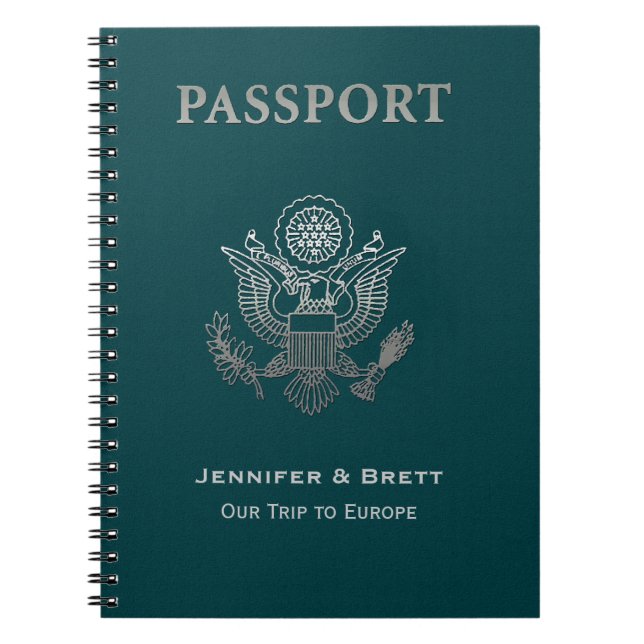 Carnet turquoise de coutume de passeport (Devant)