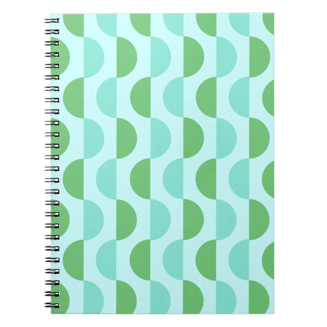 Carnet Turquoise de tranche rétro (Devant)