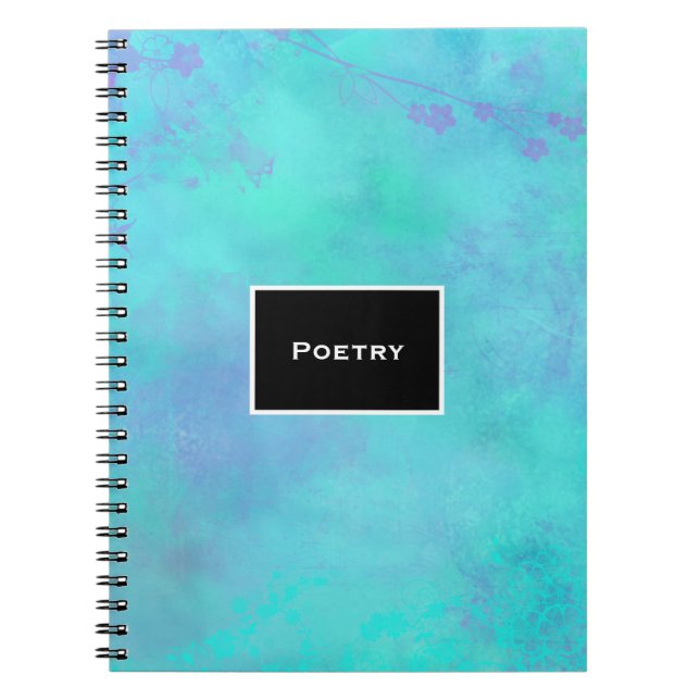 Carnet Turquoise et Purple Misty Ethereal Abstract (Devant)