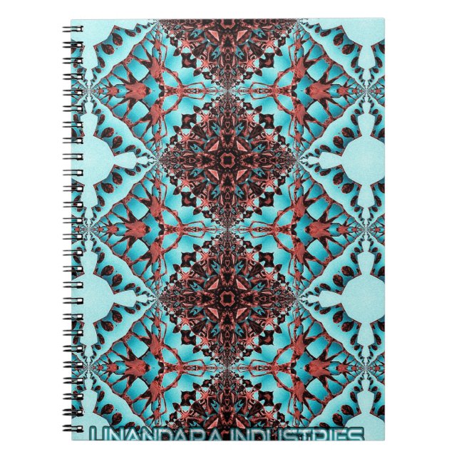 Carnet Turquoise Fractale Star Blast (Devant)