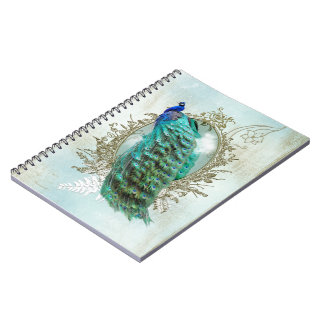 Carnet Turquoise Shabby Peacock