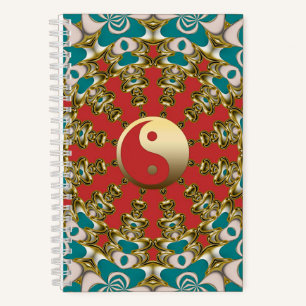 Carnet Turquoise Sunshine Gold Yin Yang