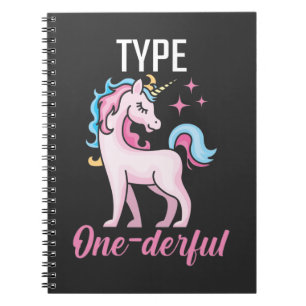 Carnet Type 1 Diabète Awareness Unicorn Diabetic Patient