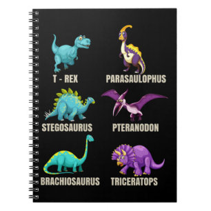 Carnet Types de dinosaures Trex Tricératops Dino Fan