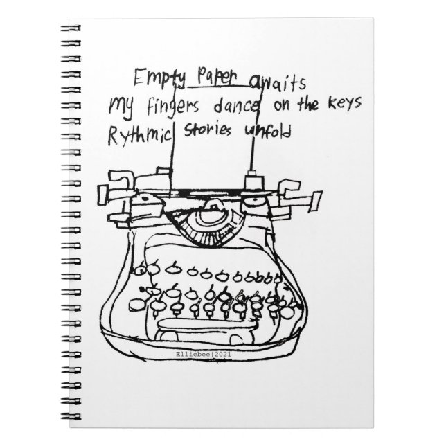 Carnet Typewriter haiku (Devant)
