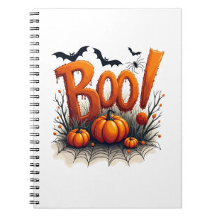 Carnet Typographie de Boo mignonne Citrouille Halloween e