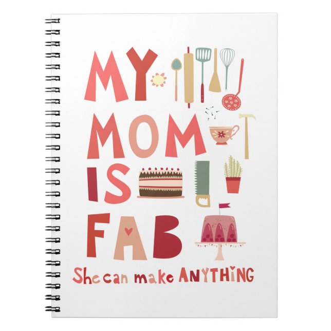 Carnet Typographie de maman amusante (Devant)