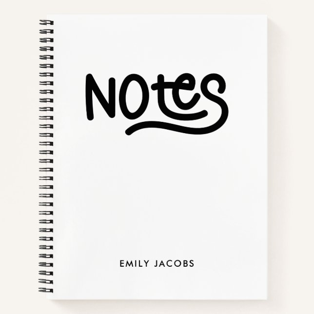Carnet Typographie de notes d'écriture manuscrite gras mi (Devant)