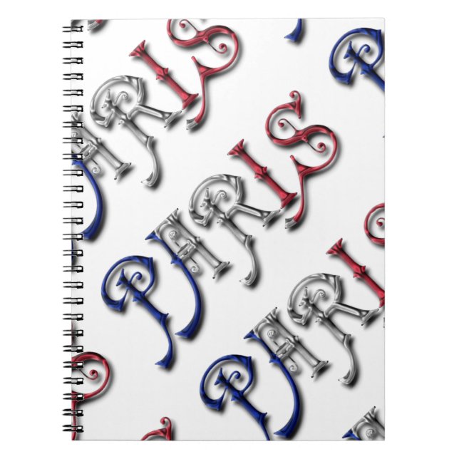 Carnet Typographie de Paris France (Devant)