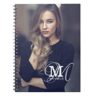 Carnet Typographie de photo personnalisée et de nom