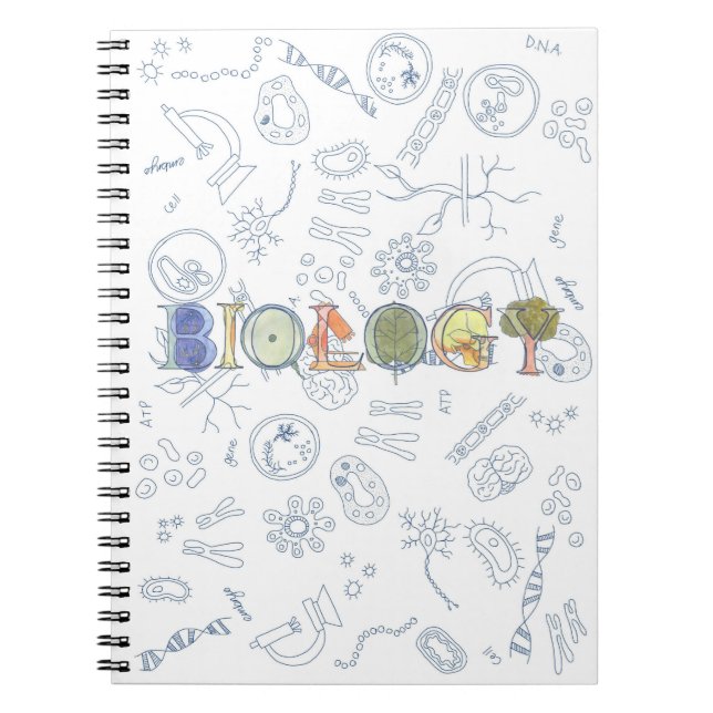 Carnet Typographie et diagrammes de biologie (Devant)