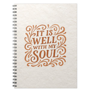 Carnet Typographie Il est bien avec mon âme