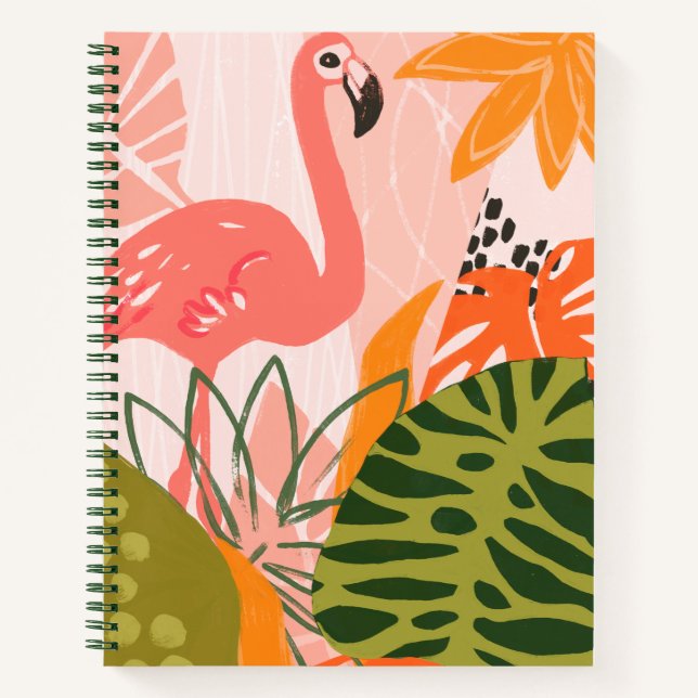 Carnet UA Flamant rose Jungle II (Devant)