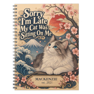 Carnet Ukiyo-e chat drôle japonais Katsushika Hokusai
