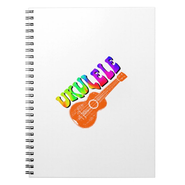 Carnet Ukulele Tie Dye Texte Super Art (Devant)