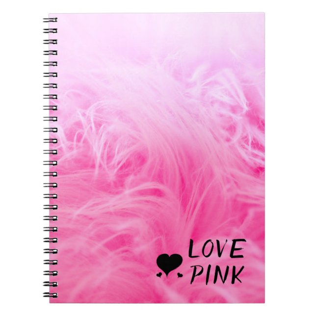 Carnet Ultime fourrure Faux Rose Chaud (Devant)