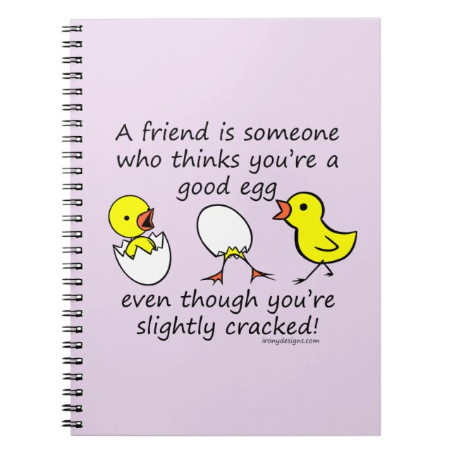 Carnet Un ami est quelqu'un de drôle BFF dire (Devant)
