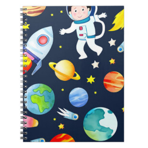 Carnet Un astronaute dans les planètes spatiales et Motif