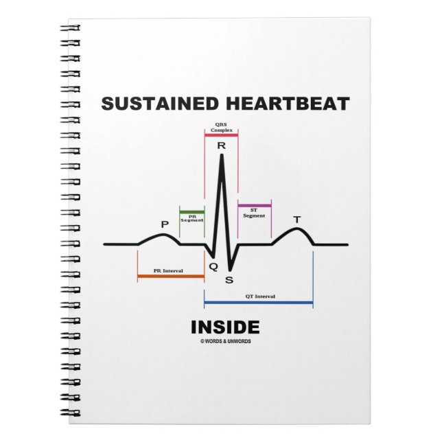 Carnet Un battement cardiaque soutenu à l'intérieur (ECG/ (Devant)