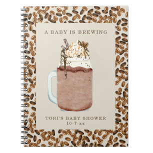 Carnet Un Bébé Brasse Du Café Glacé Invité Baby shower