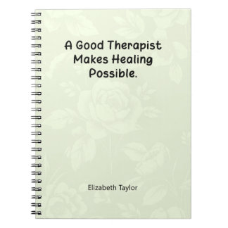 Carnet Un bon thérapeute rend la guérison possible