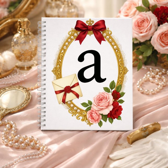 Carnet Un Cadeau Romantique Personnalisé Régence Initial  (Créateur téléchargé)