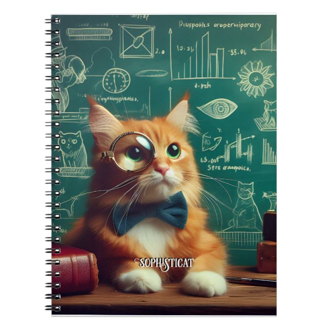 Carnet Un chat portant un monocle II (Devant)