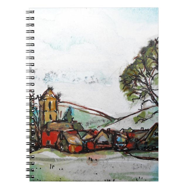 Carnet Un croquis du village britannique idyllique (Devant)