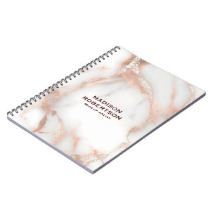 Carnet Un fond en marbre rose doré luxueux