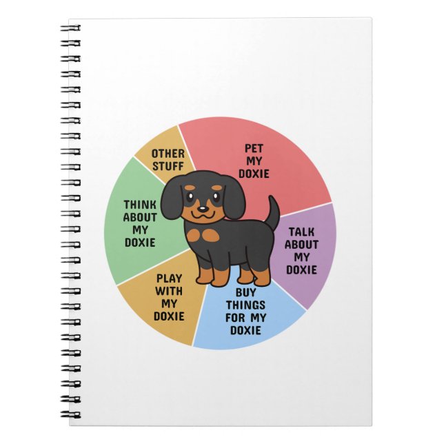 Carnet Un Graphique À Tarte De Mon Chien Dachshund De Vie (Devant)