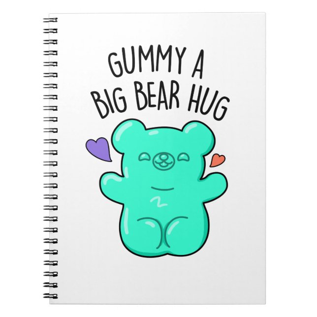 Carnet Un gros câlin d'ours gummy Drôle de bonbon Pun our (Devant)