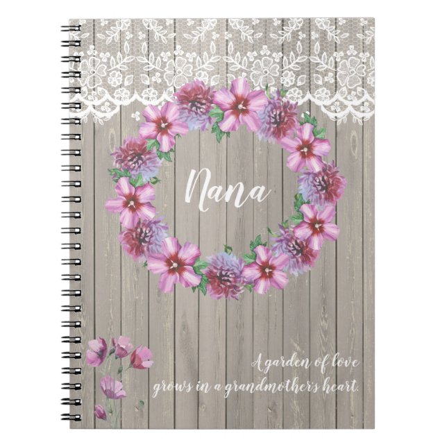 Carnet Un jardin d'amour personnalisé (Devant)
