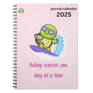 Carnet Un jour à la fois - Vibes de tortues cadeaux