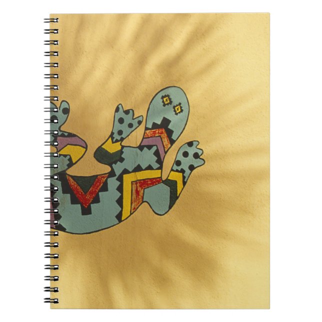 Carnet Un lézard gecko peint au mur, Tucson, Arizona, (Devant)