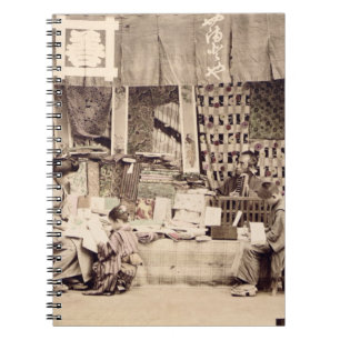 Carnet Un magasin japonais de tissu, c.1890 (phot coloré
