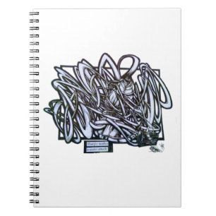 Carnet Un marqueur Sharpie contre un graffiti abstrait