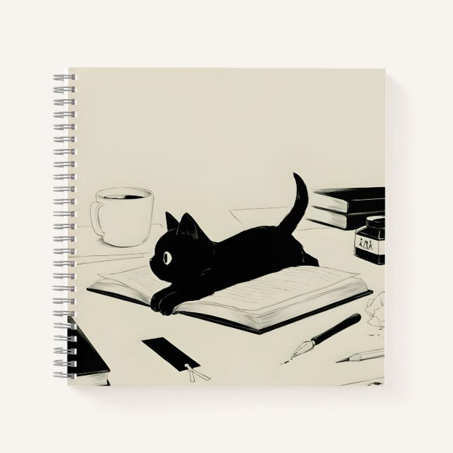 Carnet Un moment d'encre et de Whiskers (Devant)