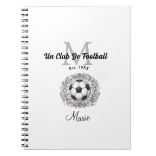 Carnet un monogramme de club de football est, année coupe
