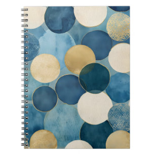 Carnet Un motif de cercles superposés dans des nuances de