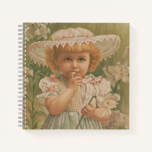 Carnet "Un Pâques naissant" Illustration vintage, vers 18