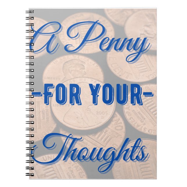 Carnet Un penny pour vos pensées Carnet/Journal (Devant)