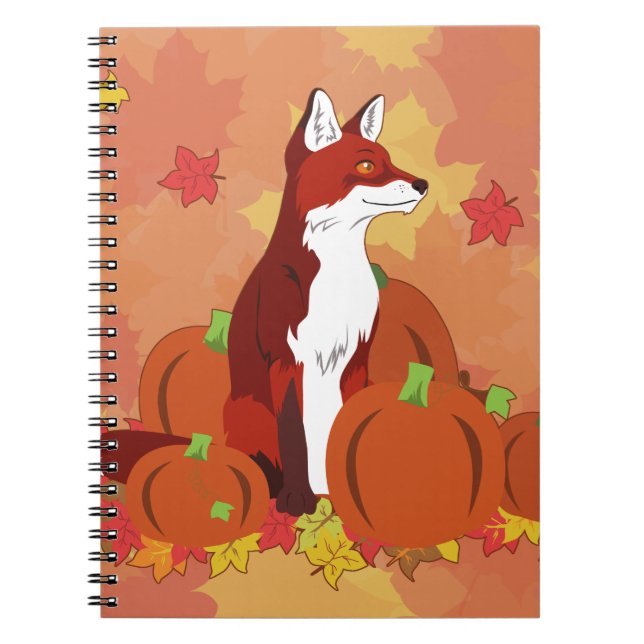 Carnet Un renard dans le patch Citrouille (Devant)