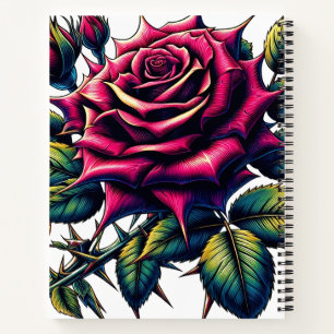 Carnet Un Rose De Couleur Vibrante -Carnet