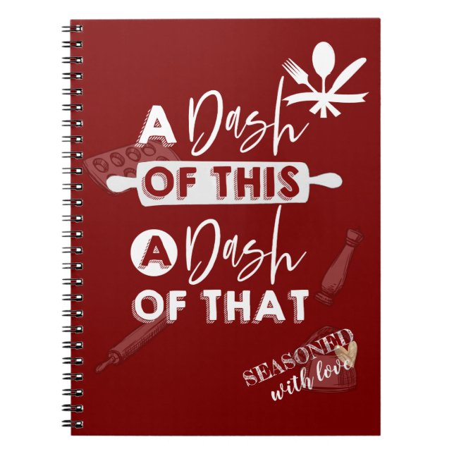 Carnet Un trait de cette recette rouge (Devant)