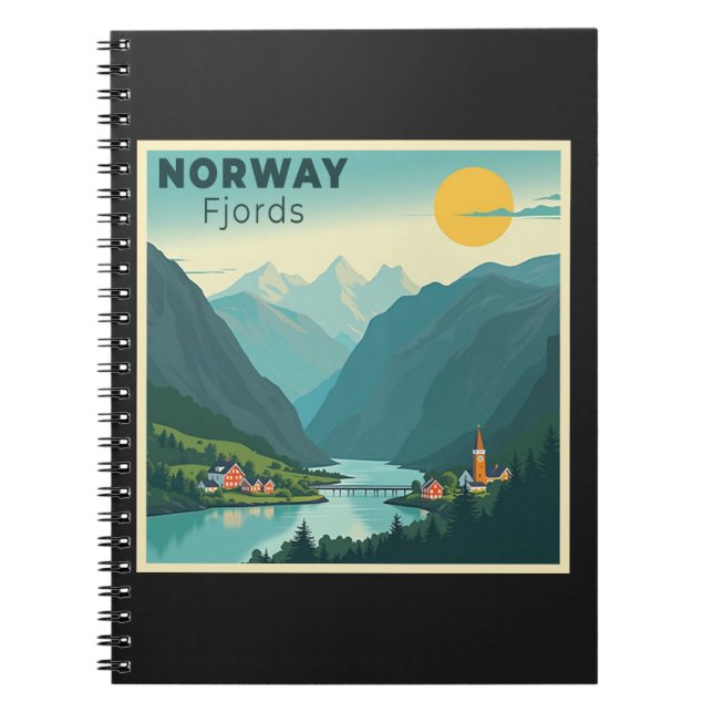 Carnet Une affiche de voyage classique nostalgique - Norv (Devant)