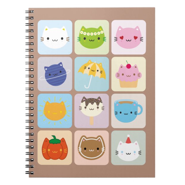 Carnet Une année de chats mignons (Devant)