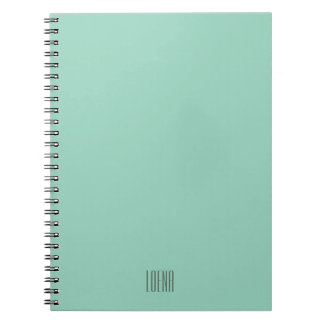 Carnet Une couleur unie douce et menthe assourdie.