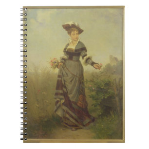 Carnet Une cueillette de Madame fleurit dans un paysage